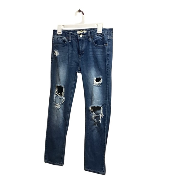 LIFE IN PROGRESS JEANS DARK DENIM SIZE 27 WITH 26” INSEAM GENTLY WORN - Picture 1 of 3